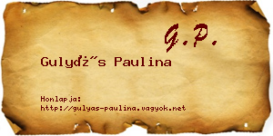 Gulyás Paulina névjegykártya