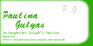 paulina gulyas business card